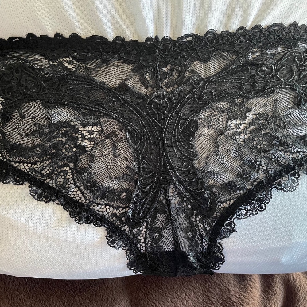 Black all lace with Butterfly embroidery Panties.